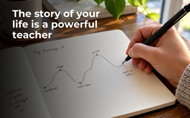 A hand drawing a graph on paper.
